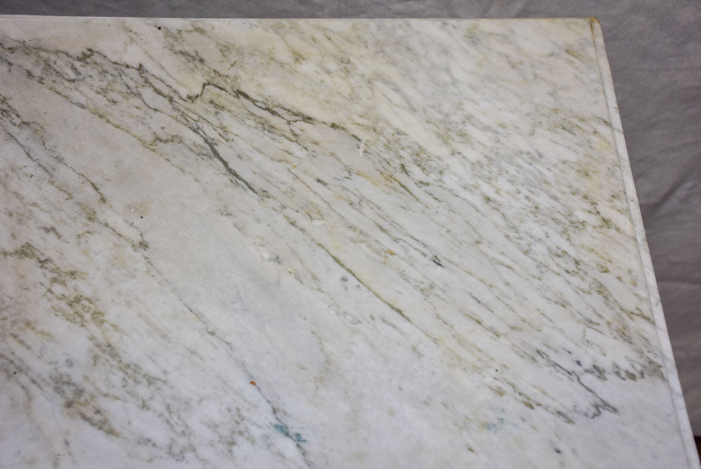 Antique French marble table - butcher's presentation table 25½" x 46¾" x 34¼"