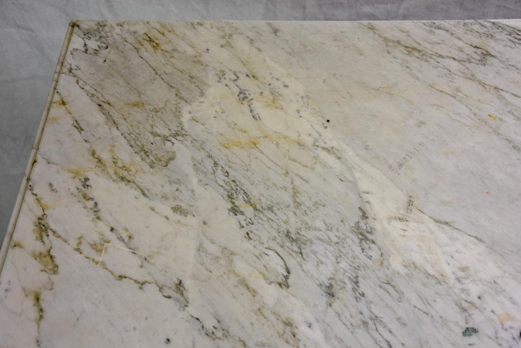 Antique French marble table - butcher's presentation table 25½" x 46¾" x 34¼"