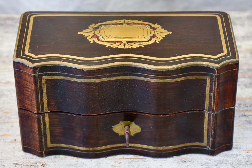 Four Antique Perfume Flasks in Wooden Box