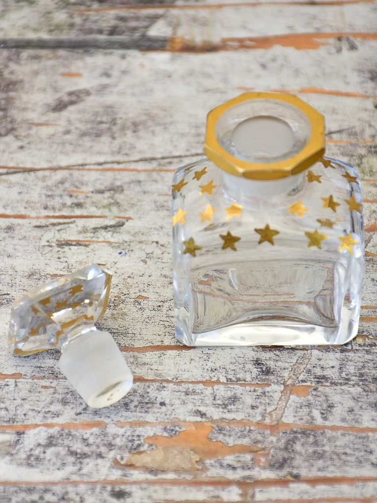 Four Antique Perfume Flasks in Wooden Box