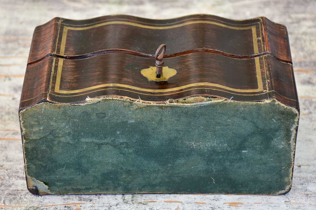 Four Antique Perfume Flasks in Wooden Box
