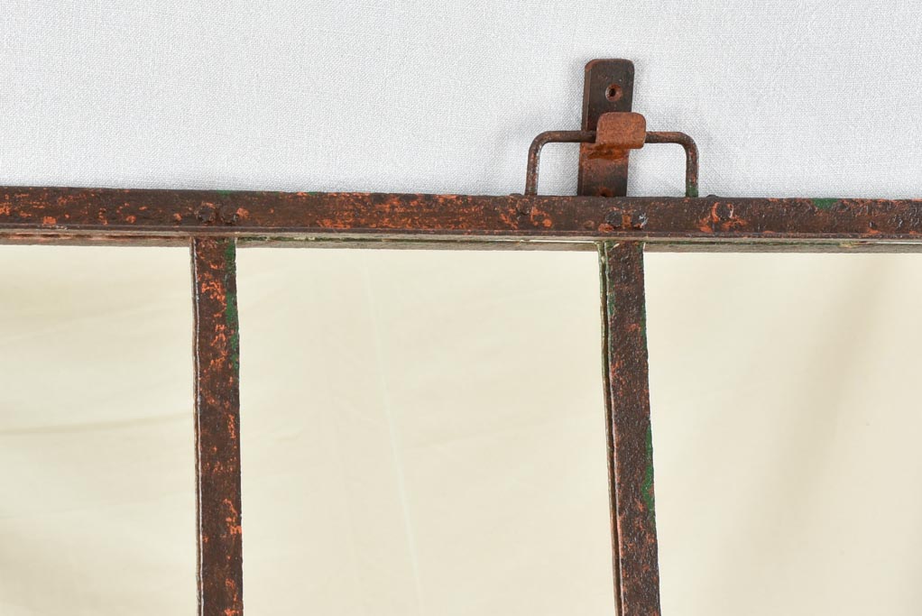 Riveted Wrought Iron Glasshouse Mirror
