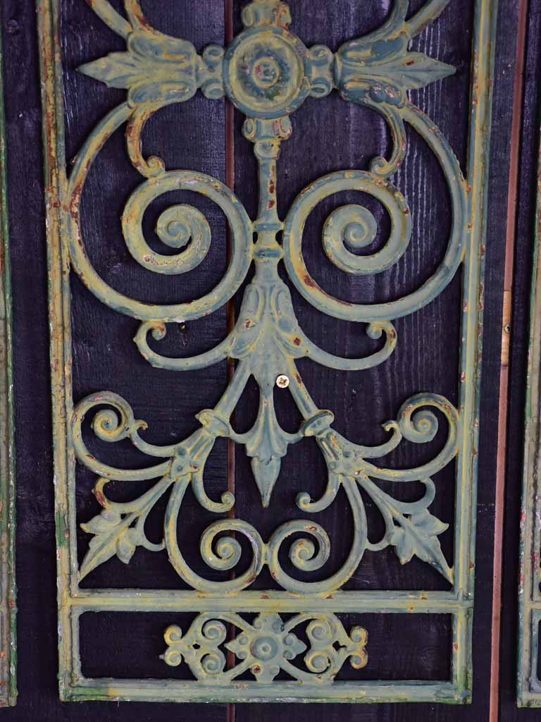 Set of 3 Napoleon III cast iron balcony balustrades 44½" x 15"