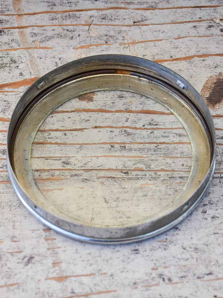 Six Antique French Glass Jars with Wooden Stand
