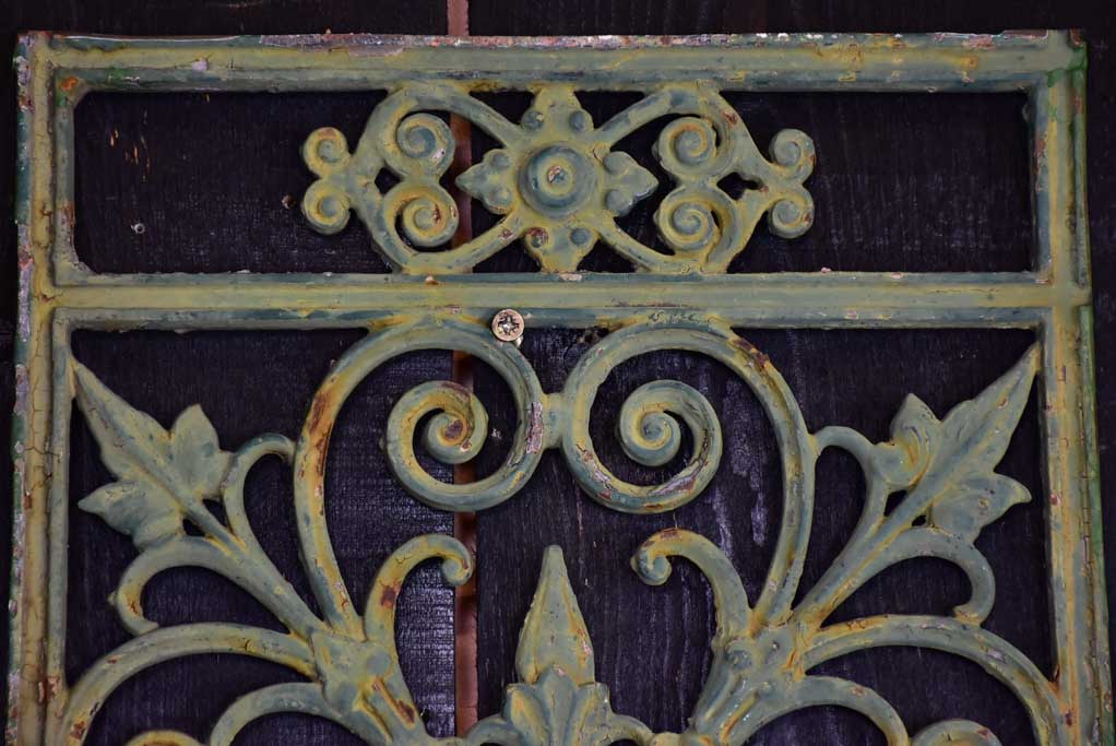 Set of 3 Napoleon III cast iron balcony balustrades 44½" x 15"