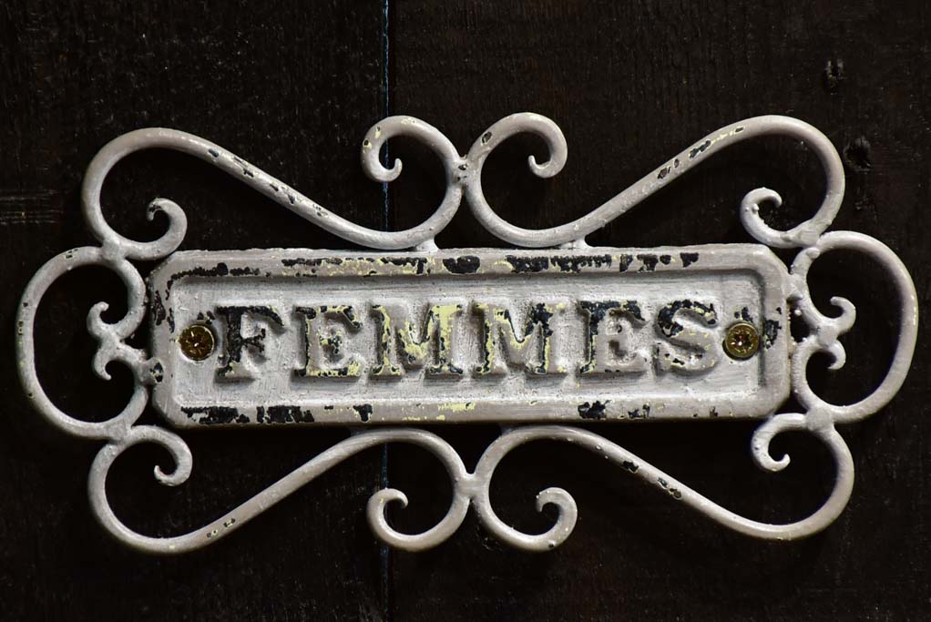 Mid century toilet signs - Hommes / Femmes 8¼" x 4"