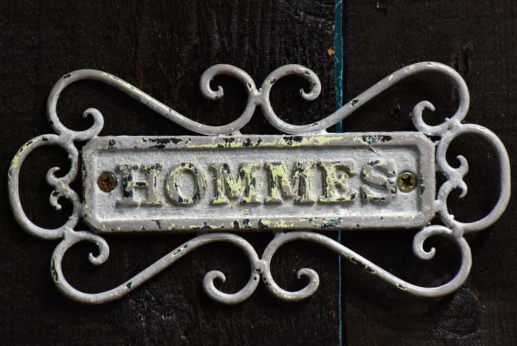 Mid century toilet signs - Hommes / Femmes 8¼" x 4"