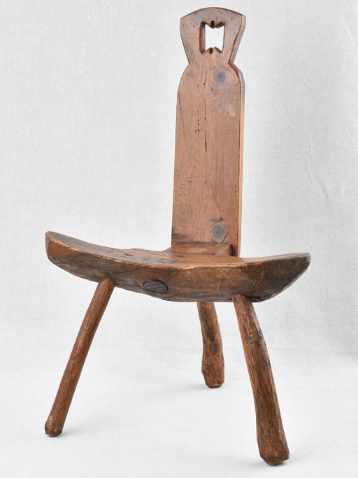 19th century rustic farm stool 27½"