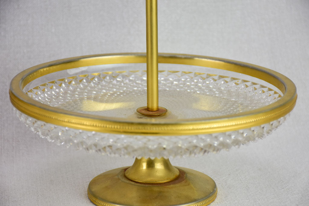 Three vintage tiered cake stands 12½"