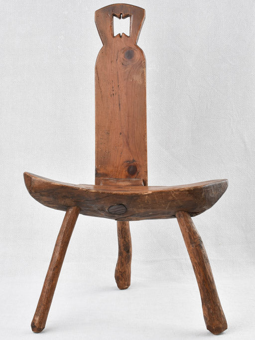 19th century rustic farm stool 27½"