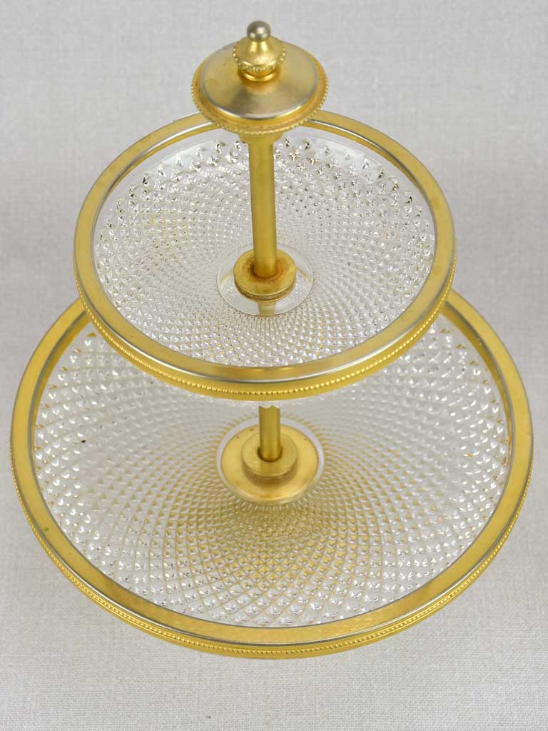 Three vintage tiered cake stands 12½"