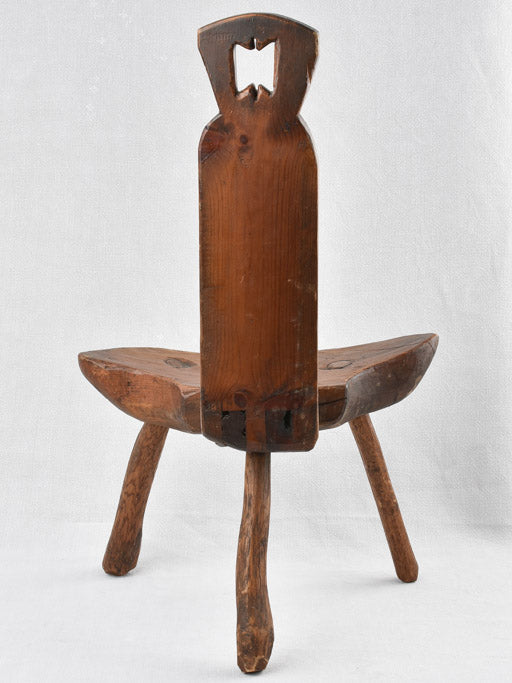 19th century rustic farm stool 27½"