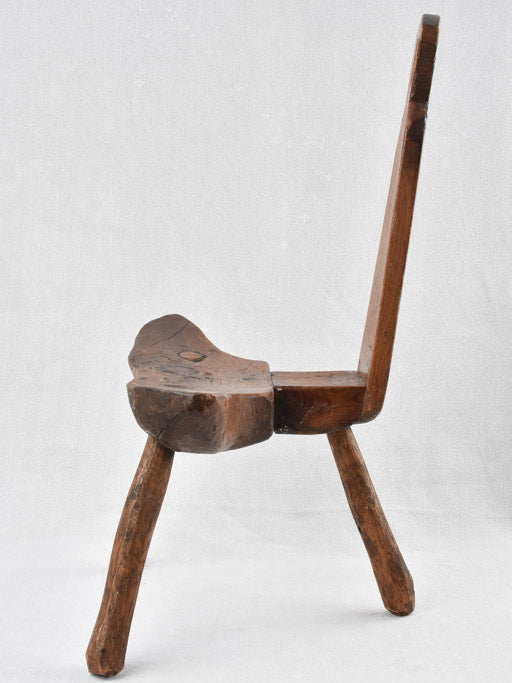 19th century rustic farm stool 27½"