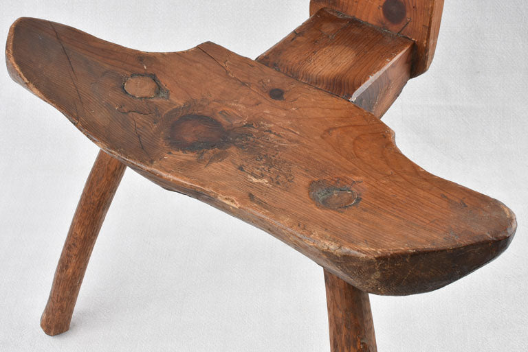 19th century rustic farm stool 27½"