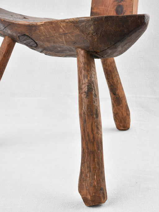 19th century rustic farm stool 27½"