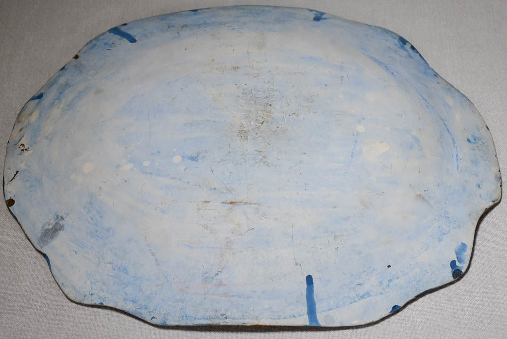 1960's platter with figures signed JG 16½"