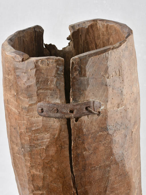 Vintage Ardeche region chestnut mortar