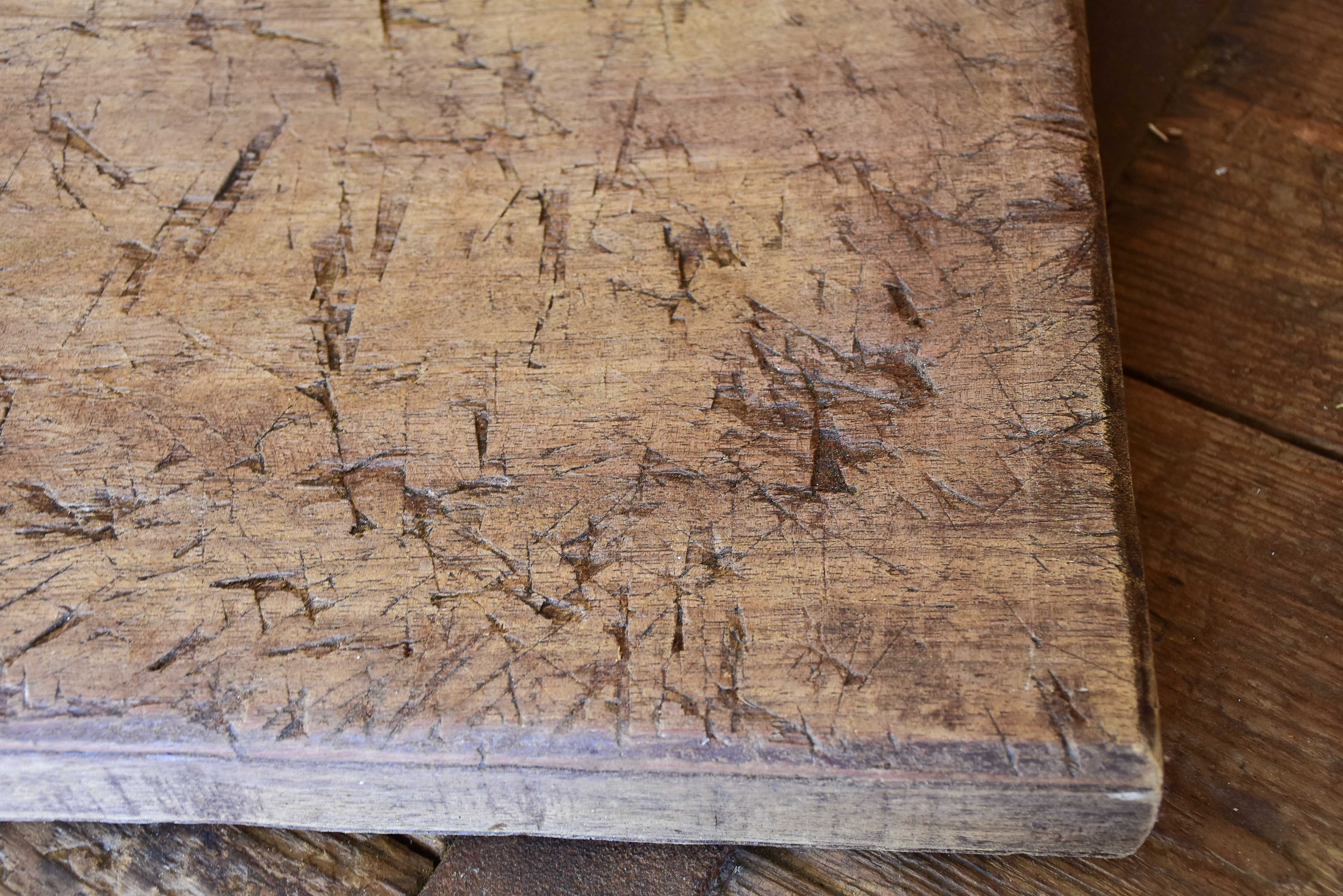 Large French cutting board with peaked shoulders