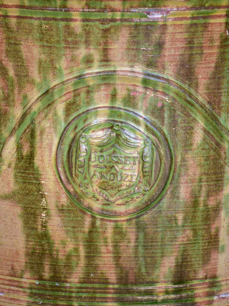 Large Flame Glazed Anduze Urn Branded BOISSET