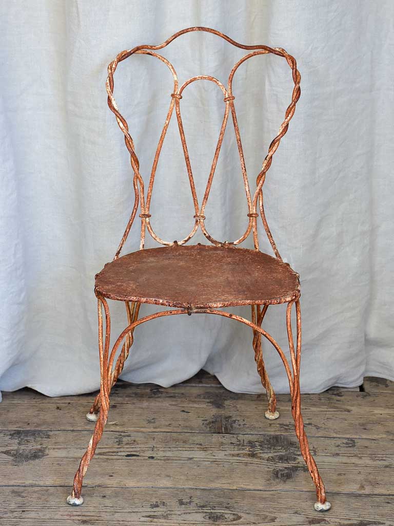 Playful Antique French Rusted Garden Chair