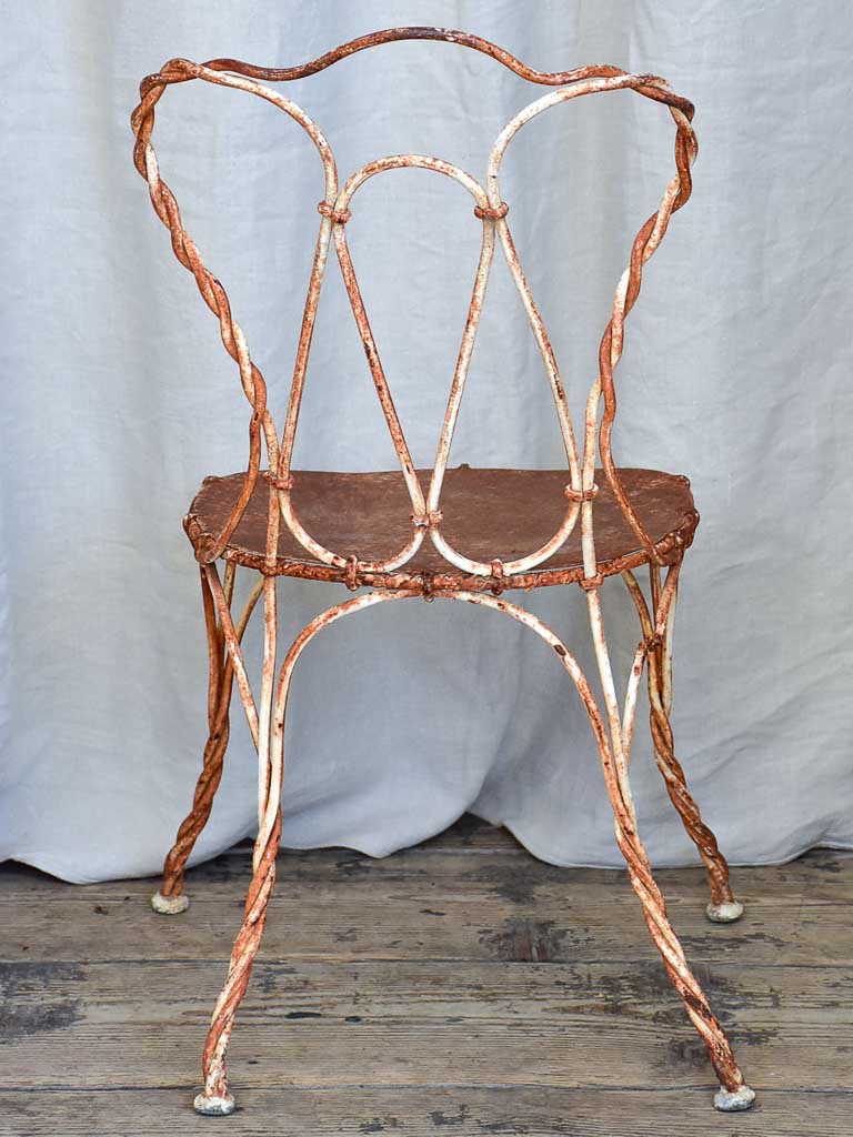 Playful Antique French Rusted Garden Chair