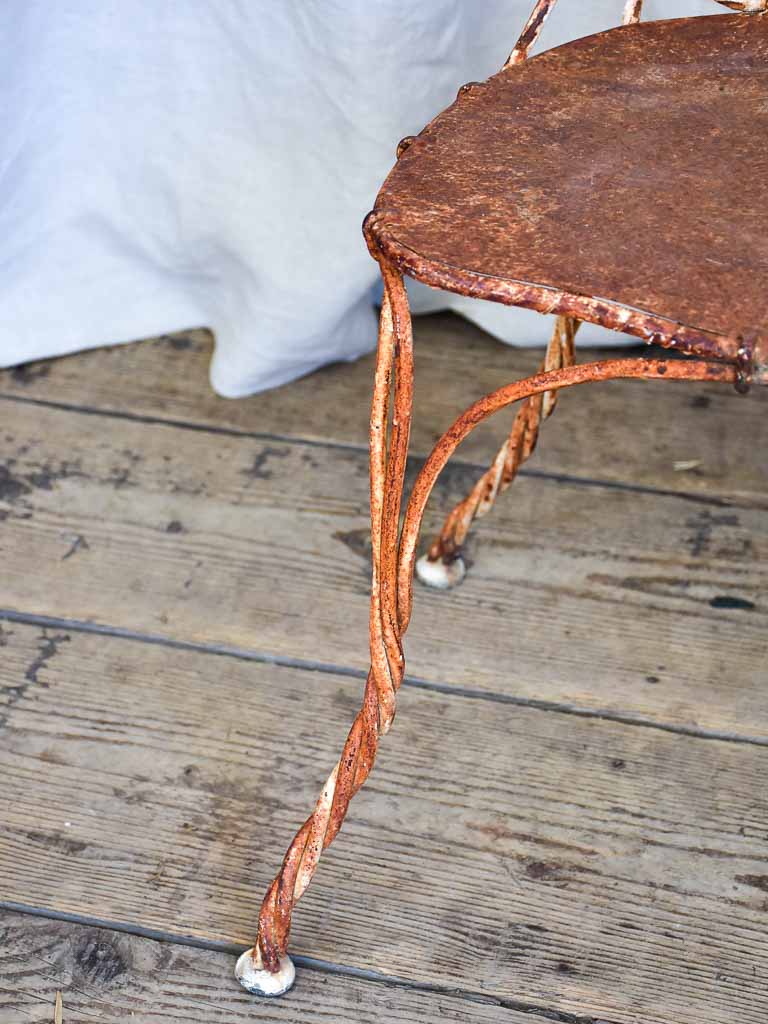 Playful Antique French Rusted Garden Chair