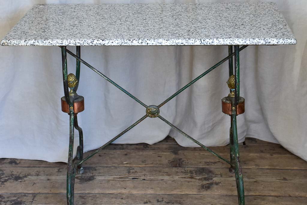 Antique rectangular Butcher’s Table with Granite Top