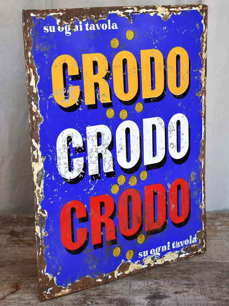 Vintage Italian Crodo Sign
