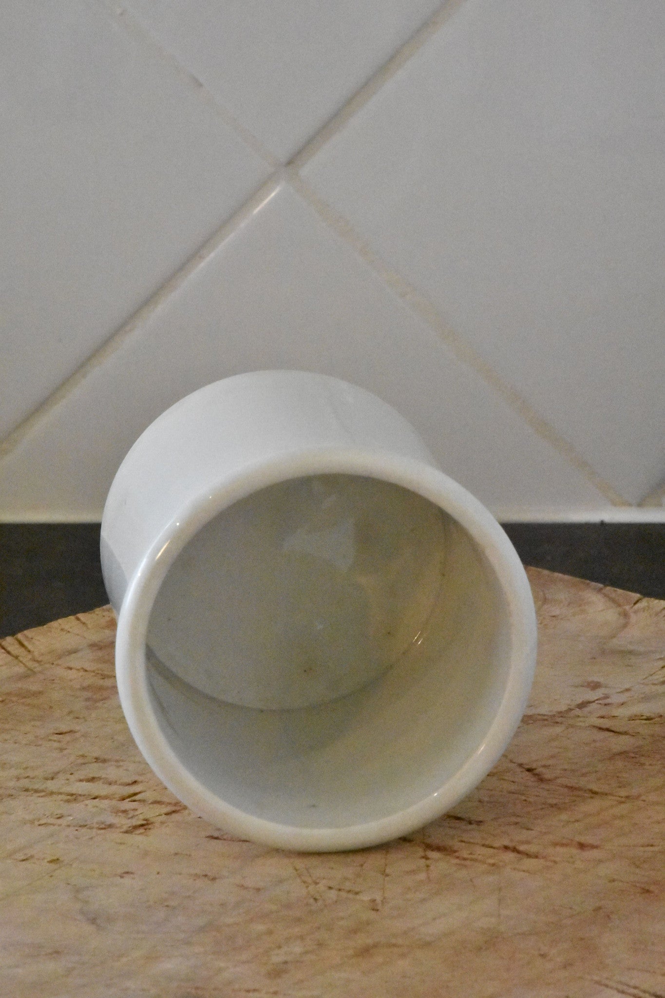 Preserving jar, ironstone 4", 19th-century (two)