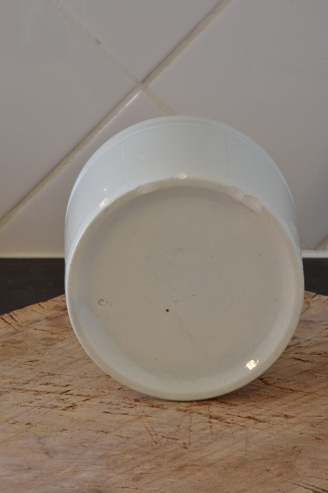 Preserving jar, ironstone 5", late-19th-century