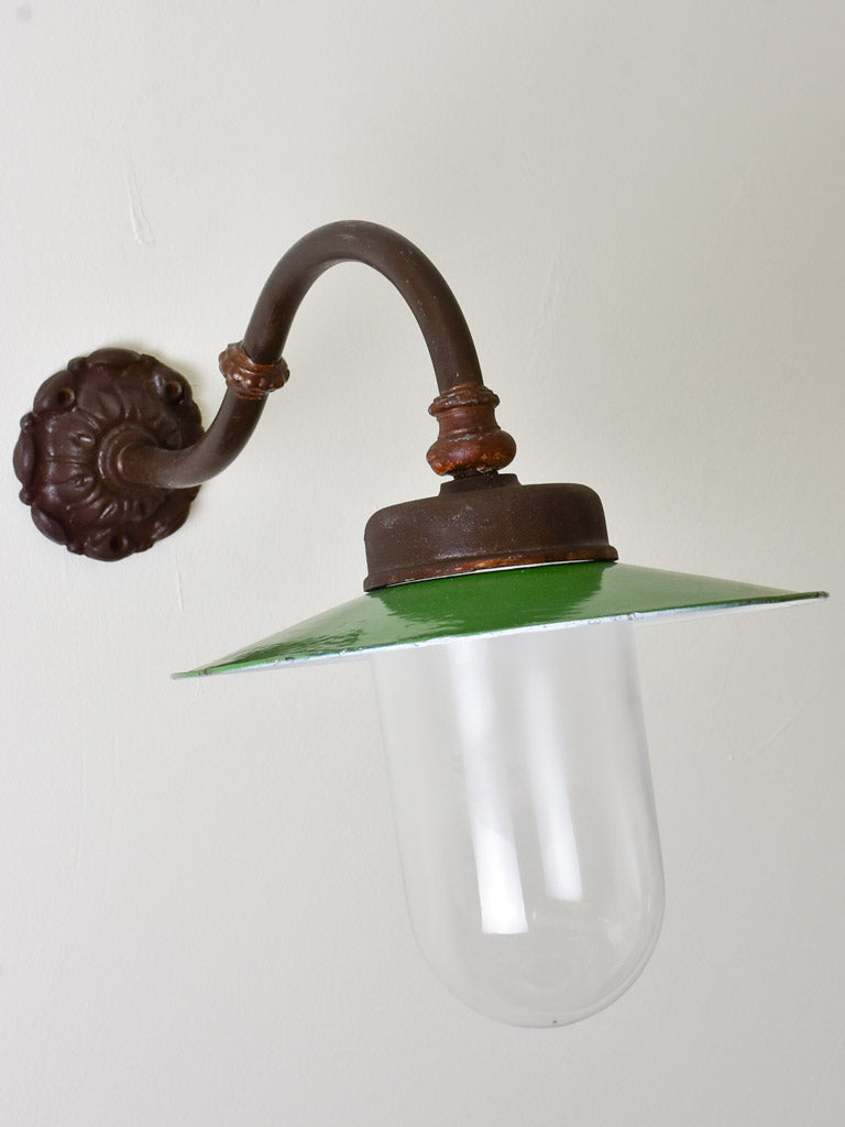 Green Enamel Outdoor Sconce