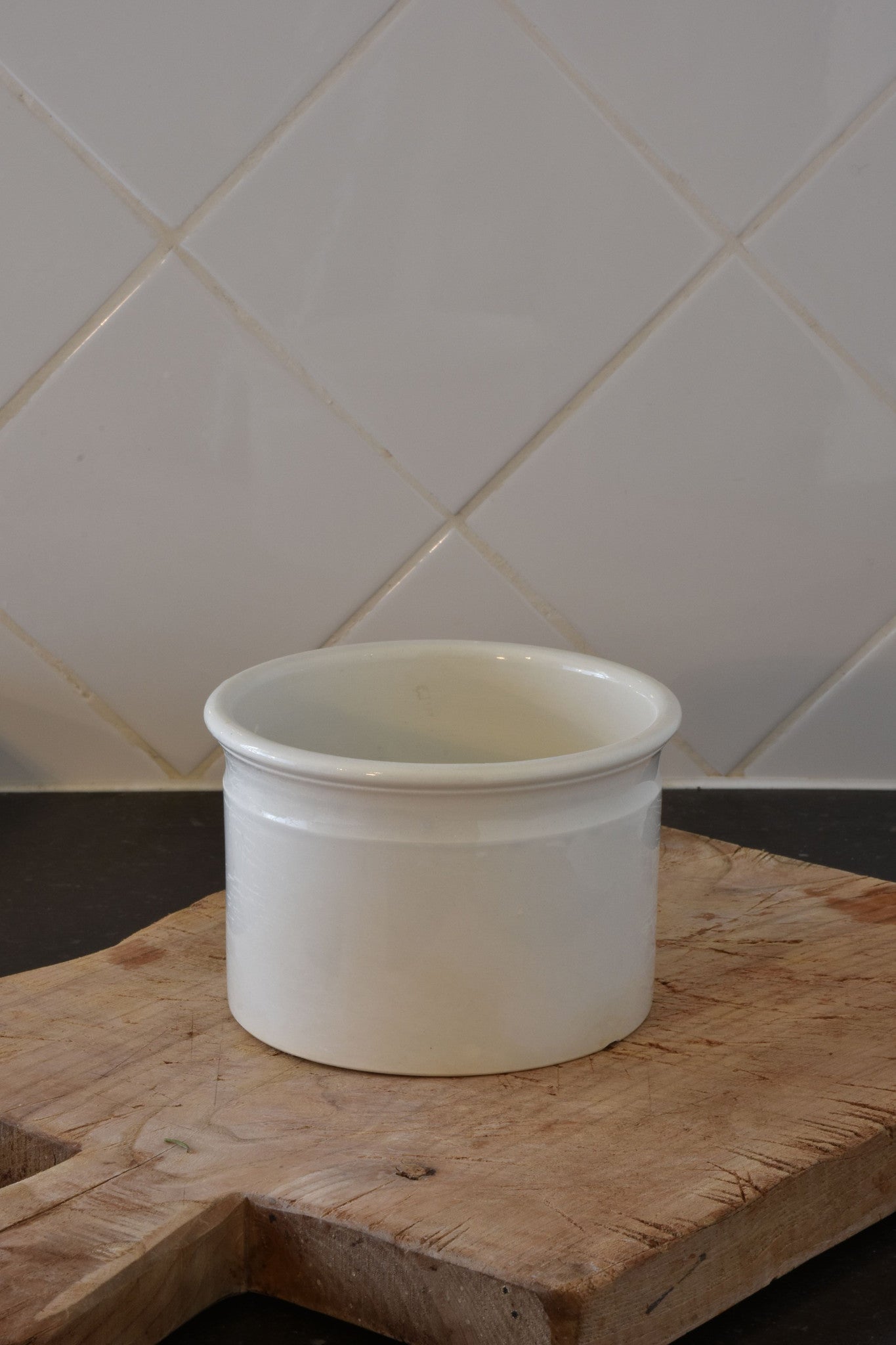 Preserving jar, ironstone 6", late-19th-century