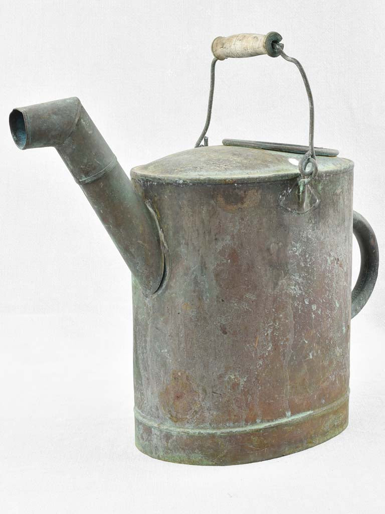 Rustic antique French watering can 15¼"