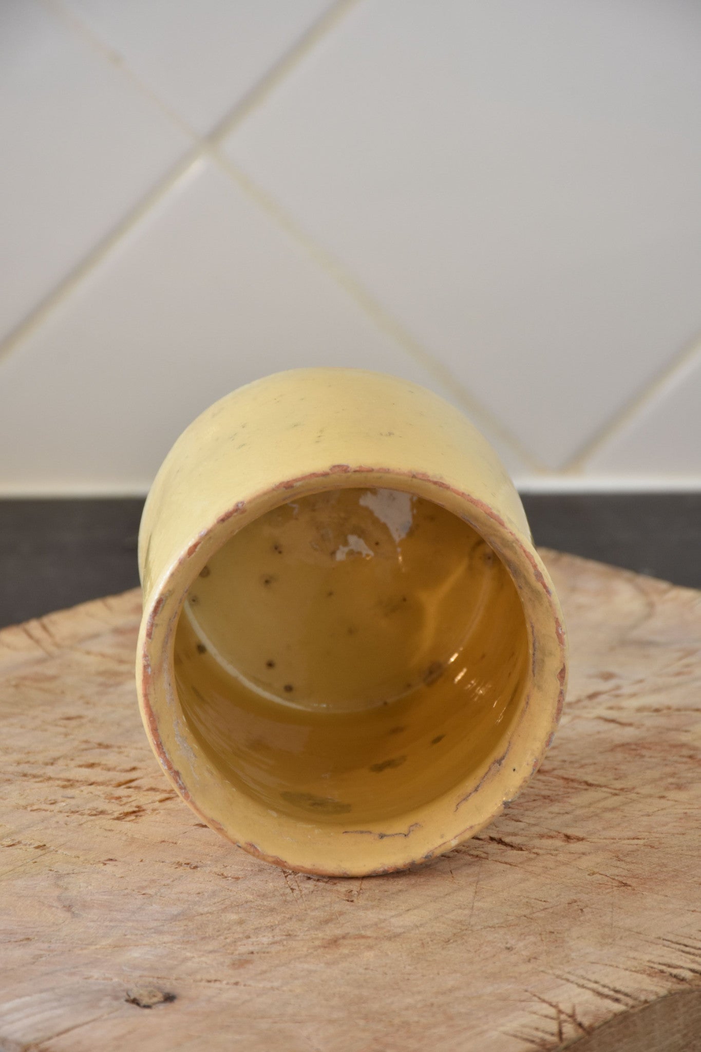 Preserving jars, Yellow ware, 19th-century (two)