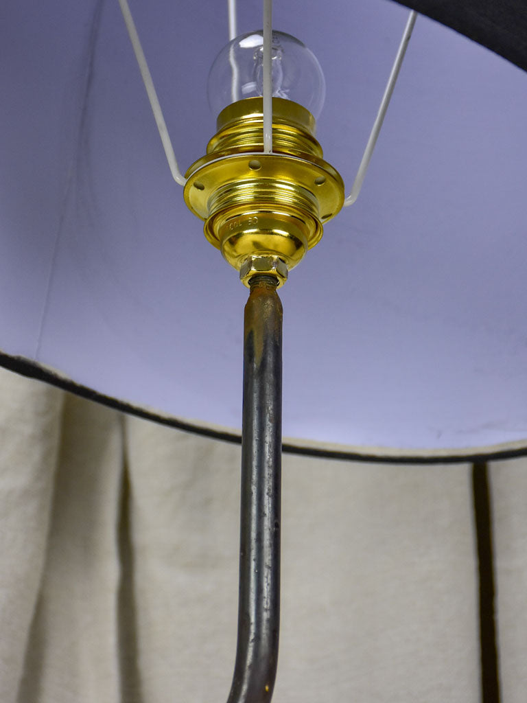 Salvaged boiserie table lamp - dauphin base