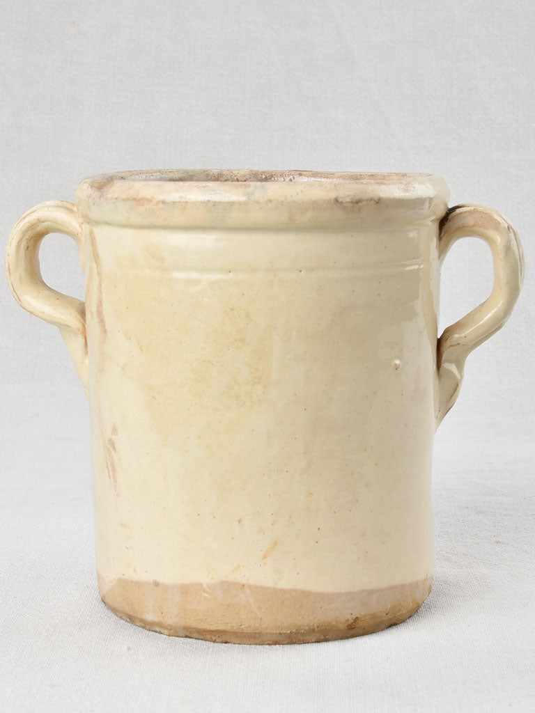 Antique Italian anchovy pot with handles 8"