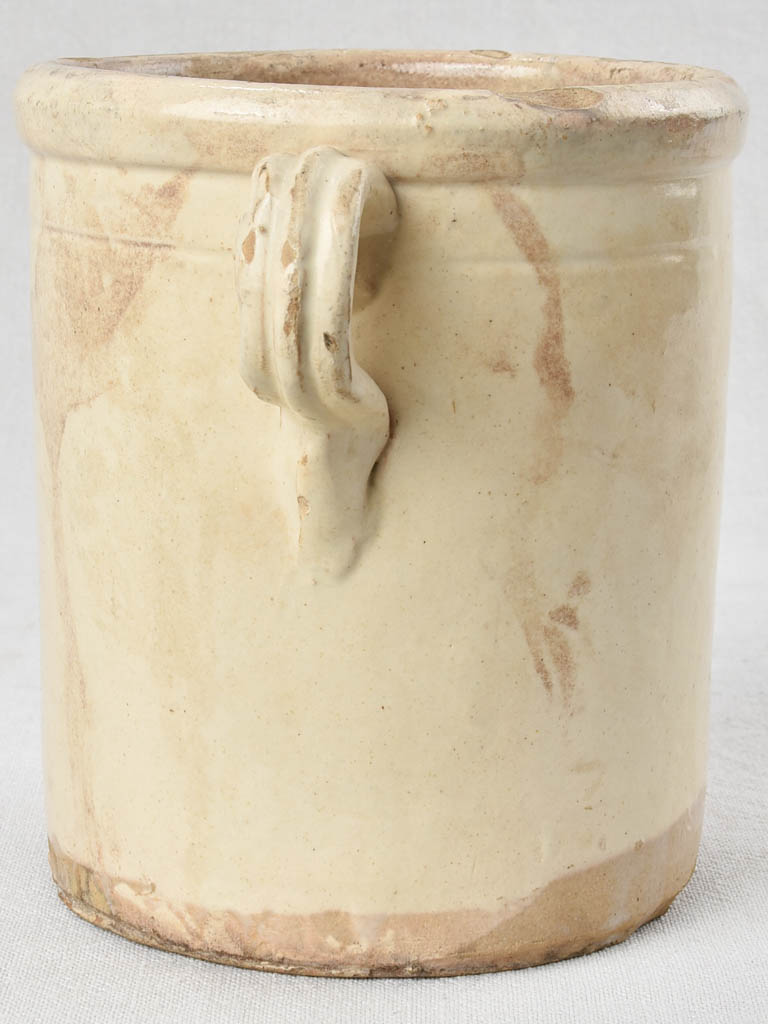 Antique Italian anchovy pot with handles 8"