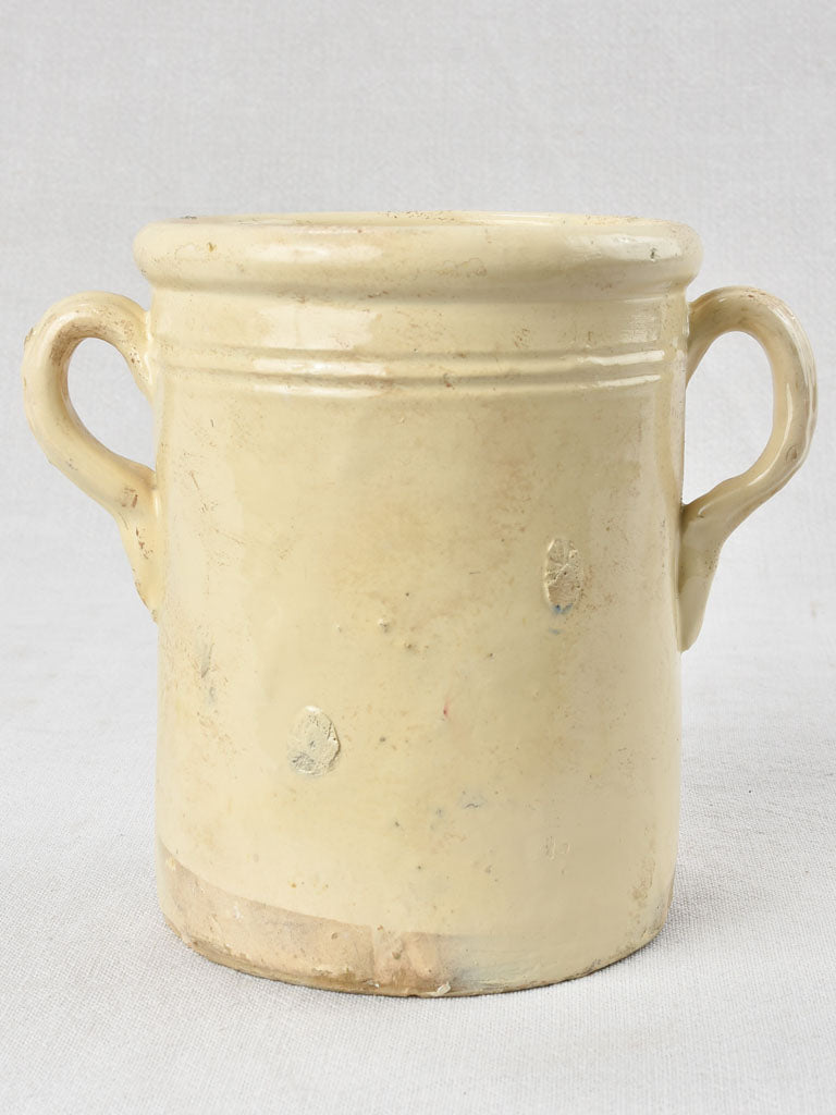 Antique Italian anchovy pot with handles 7½"
