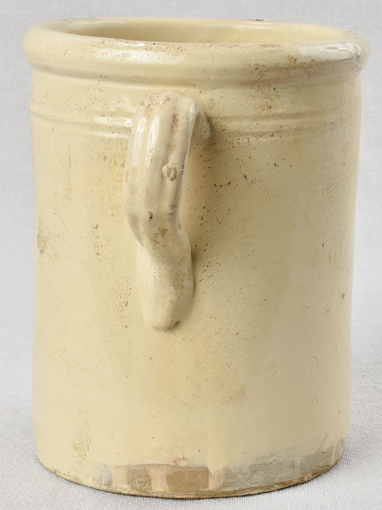 Antique Italian anchovy pot with handles 7½"
