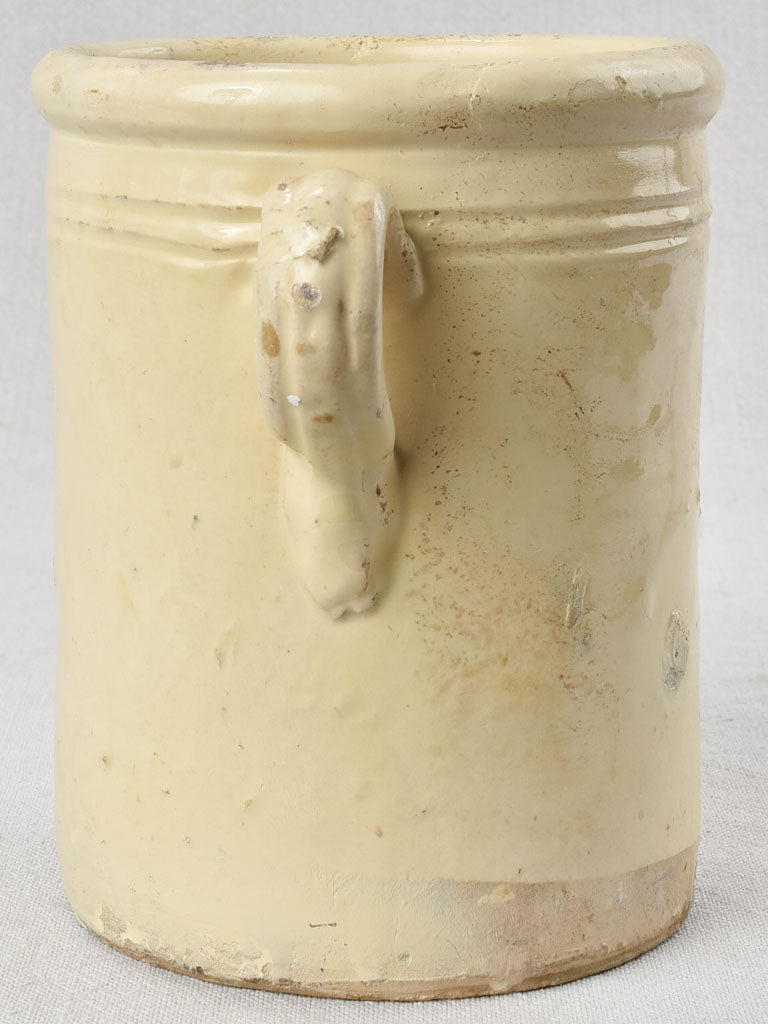 Antique Italian anchovy pot with handles 7½"