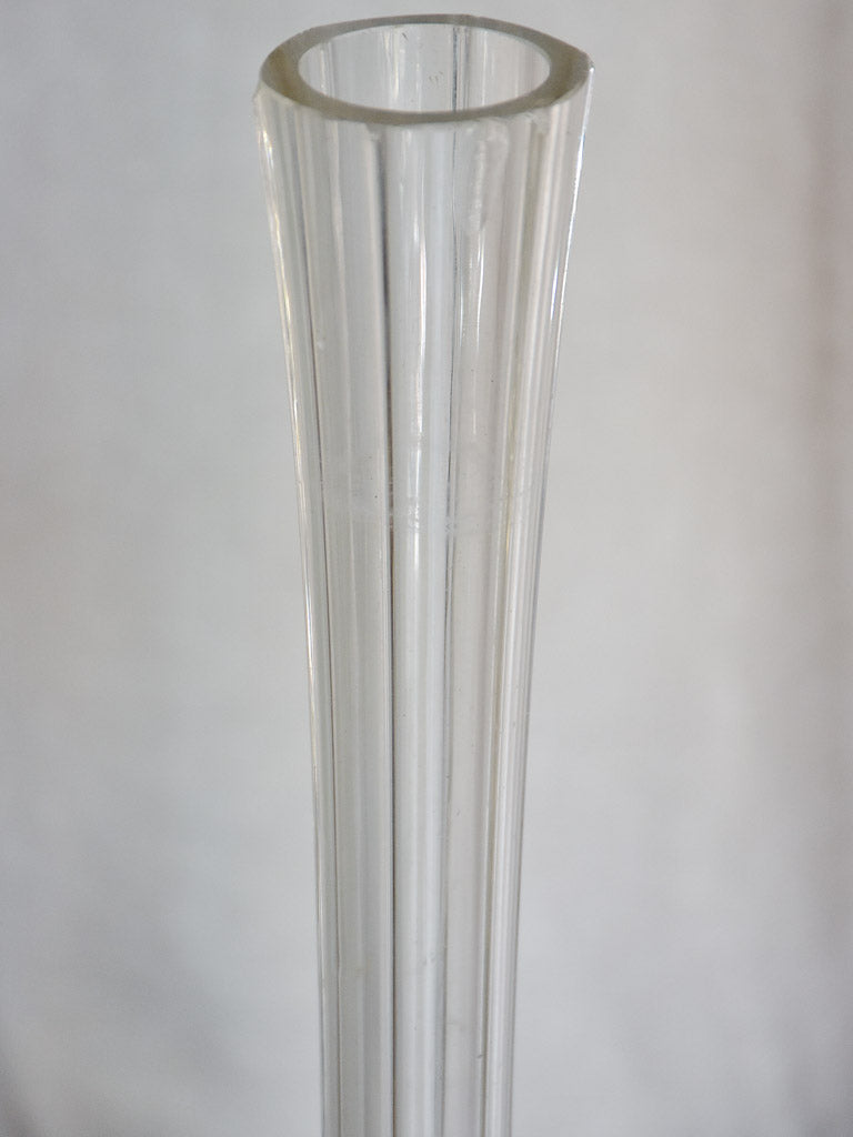 Three Tall Demi-Crystal Vases