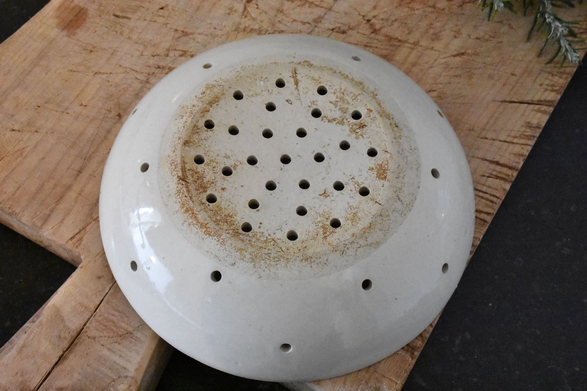 French ironstone strainer Creil – circa 1940’s
