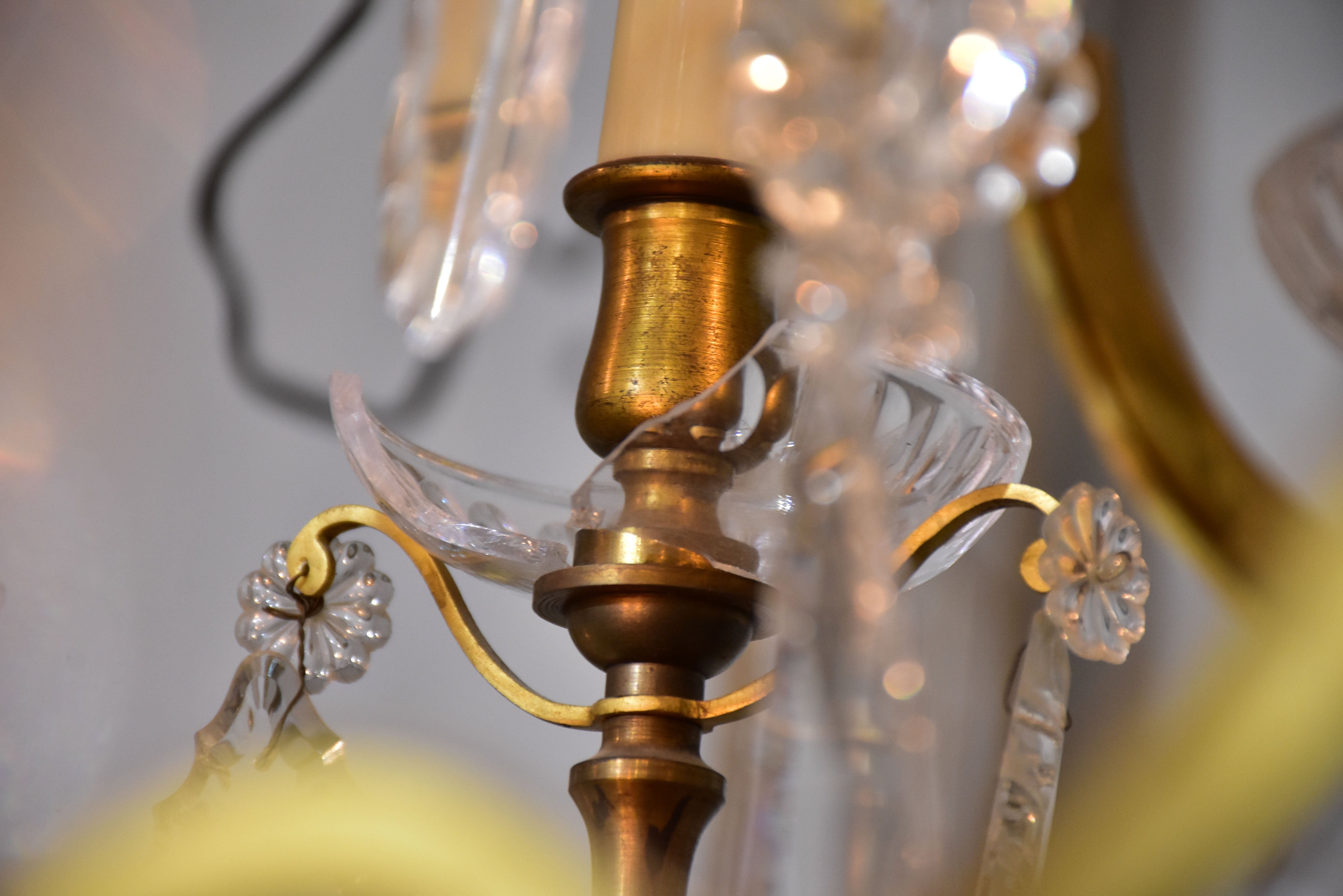 Antique French crystal chandelier - 12 branches