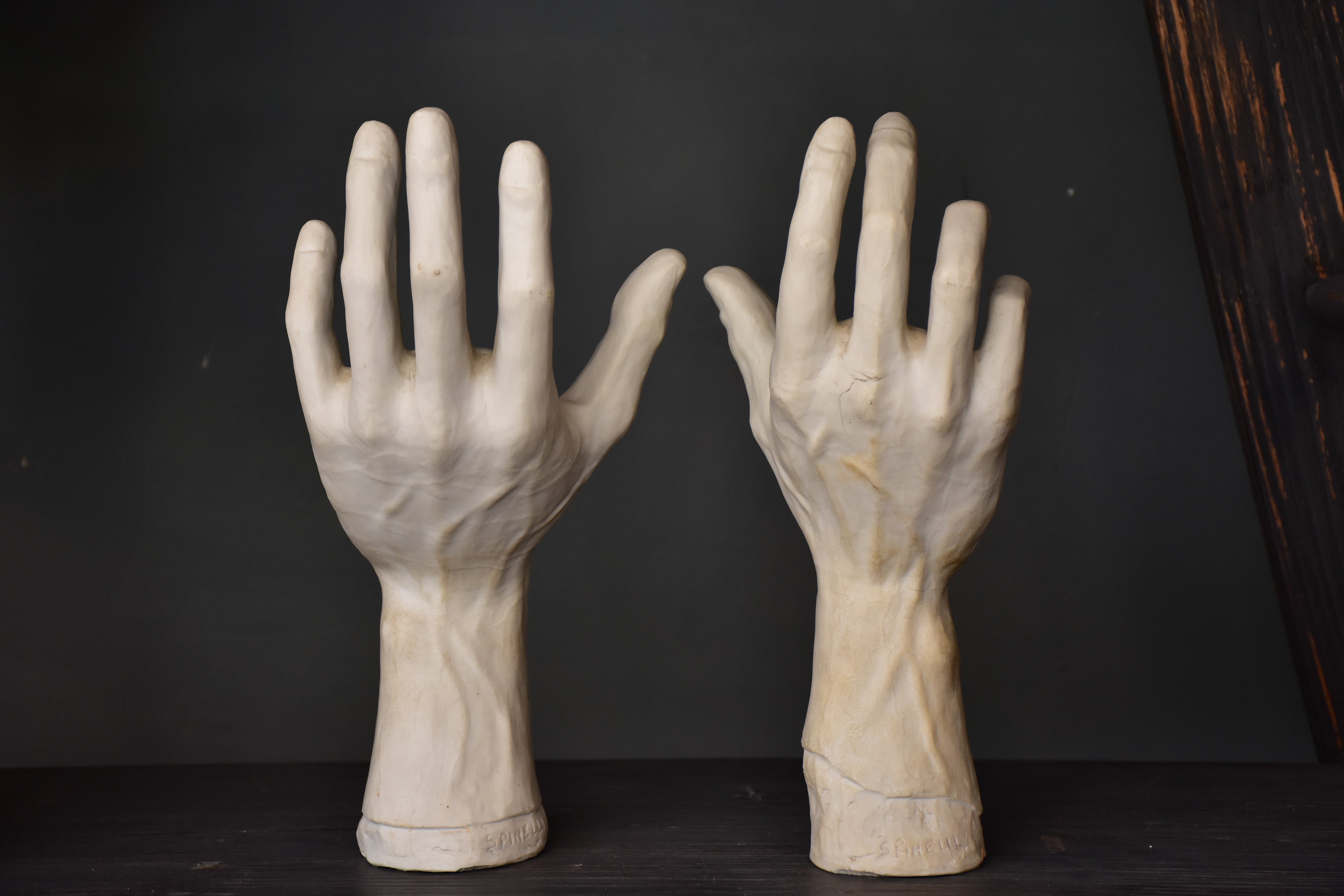Porcelain sculpture by Albert Spinelli – pair of hands