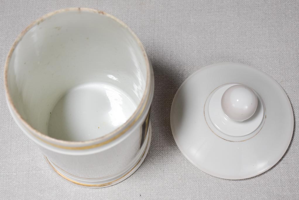 Napoleon III pharmacy jar - Cire blanche 10¼"