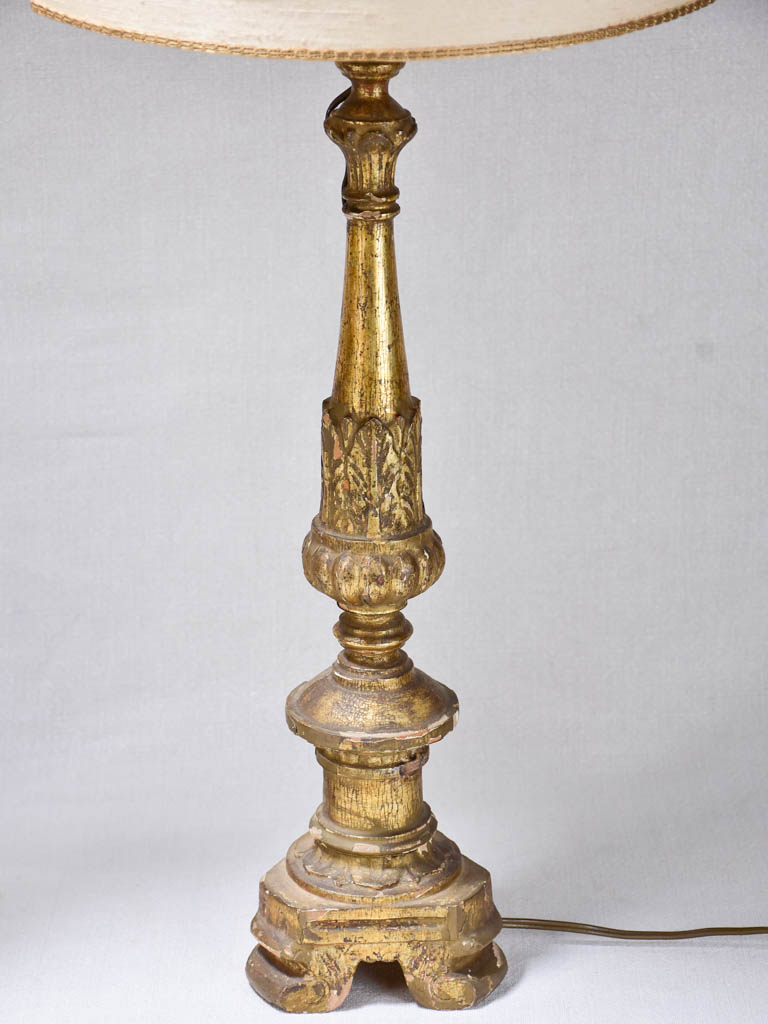 Pair of 18th-century French candlestick lamps 34¼"
