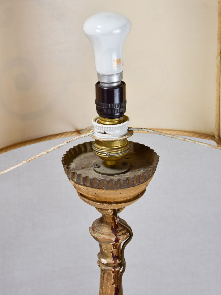 Pair of 18th-century French candlestick lamps 34¼"