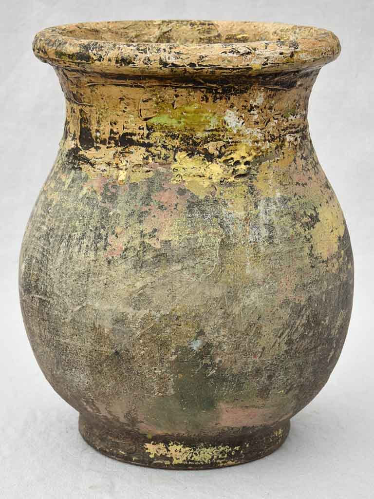 Small rustic antique olive jar 15¼"