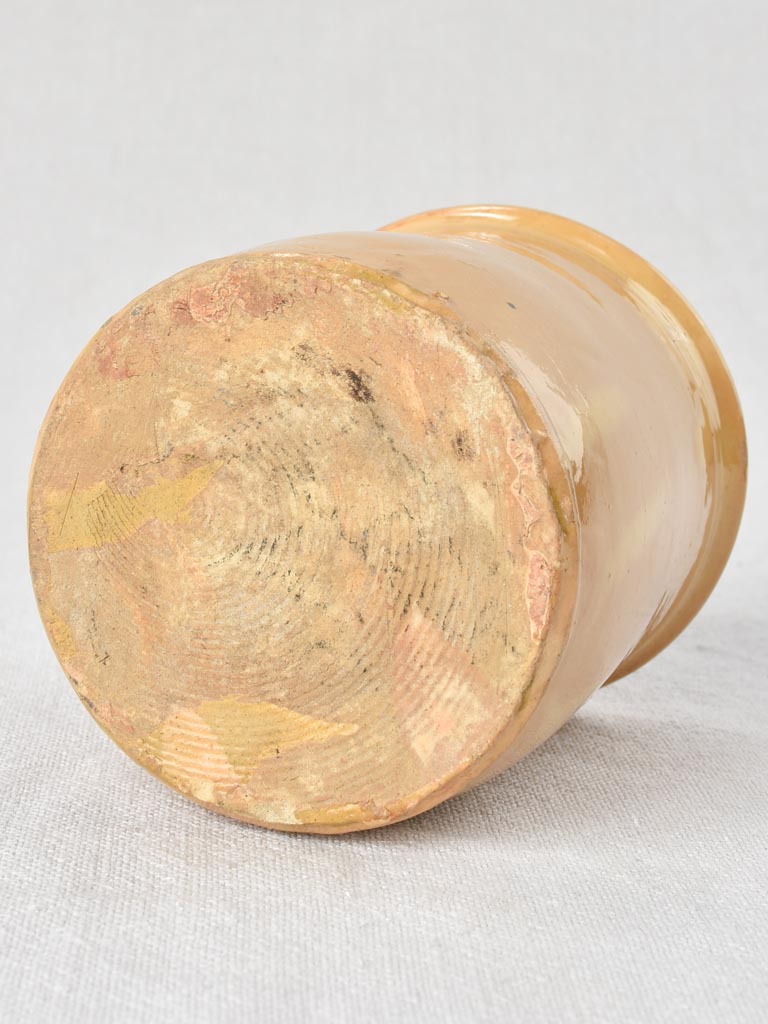 Small yellow ocher confit pot 4¼"