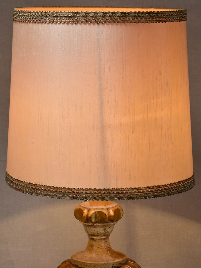 Vintage French table lamp with pretty base 29¼"